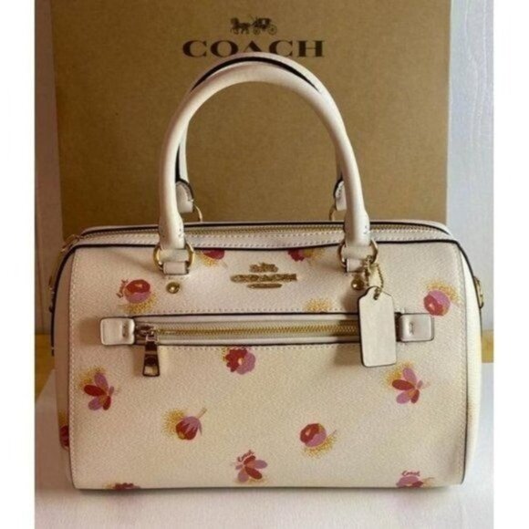 Coach Handbags - Coach Rowan Satchel With Pop Floral Print Gold/Chalk Multi